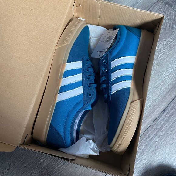 Adidas Blue/White Adiease Sneakers size 8.5 - Picture 4 of 5